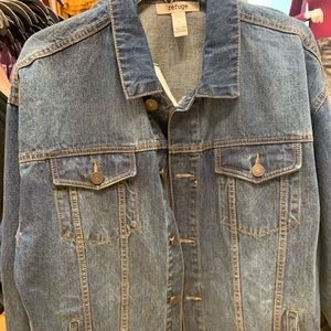 Oversized jean jacket small medium and large